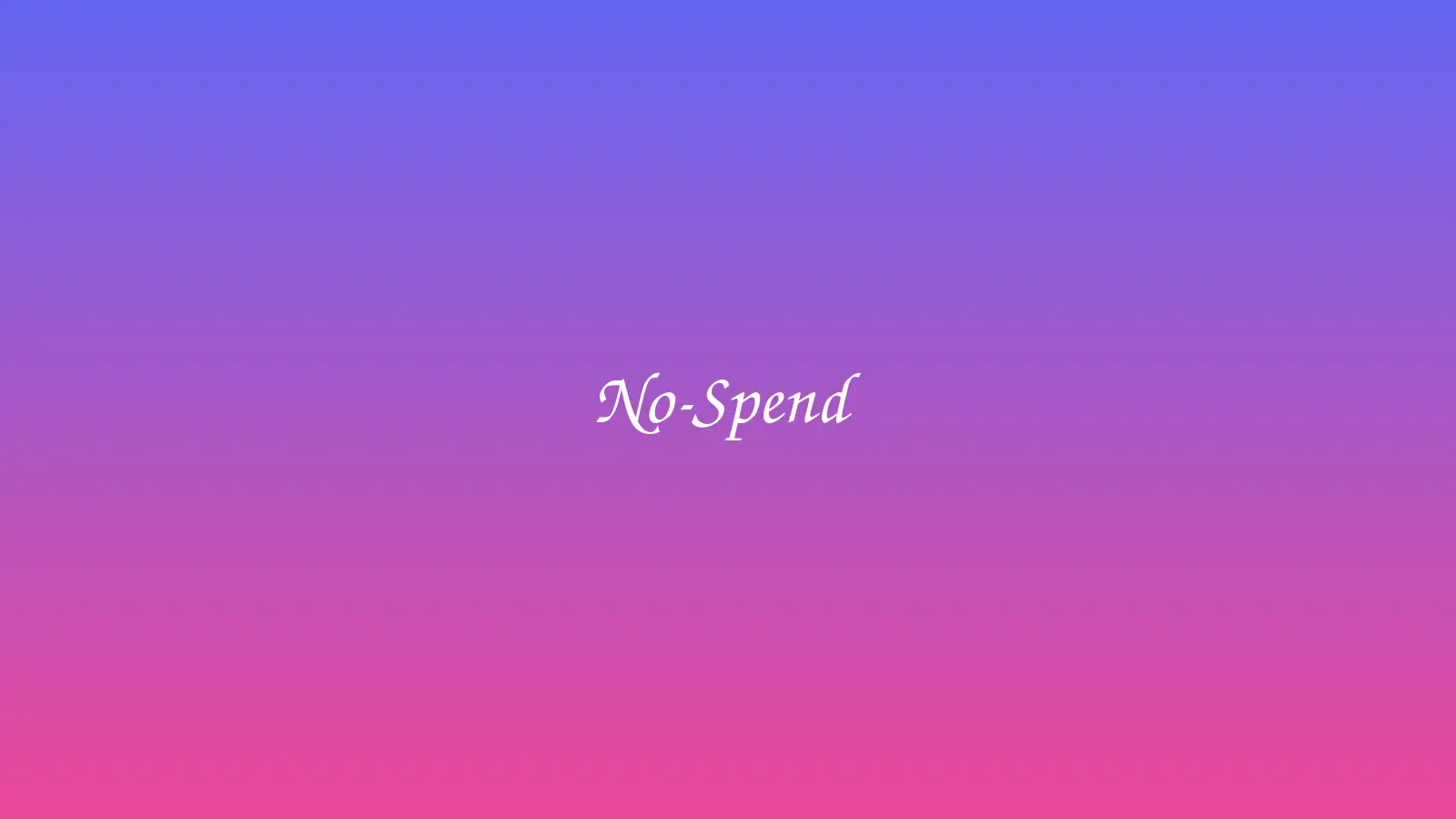 No-Spend Month logo